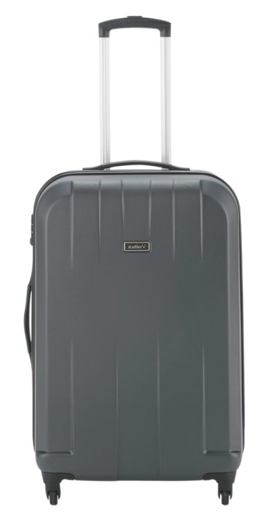 Antler Quadrant Medium 4 Wheel Hard Suitcase - Black/Silver.